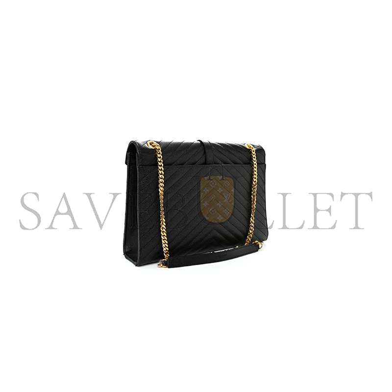 Y*L envelope matelasse large shoulder bag in black 1543620 (31*22*7.5cm)